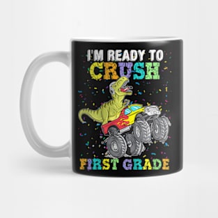 Kids  To Crush First Grade  Truck Dinosaur Mug